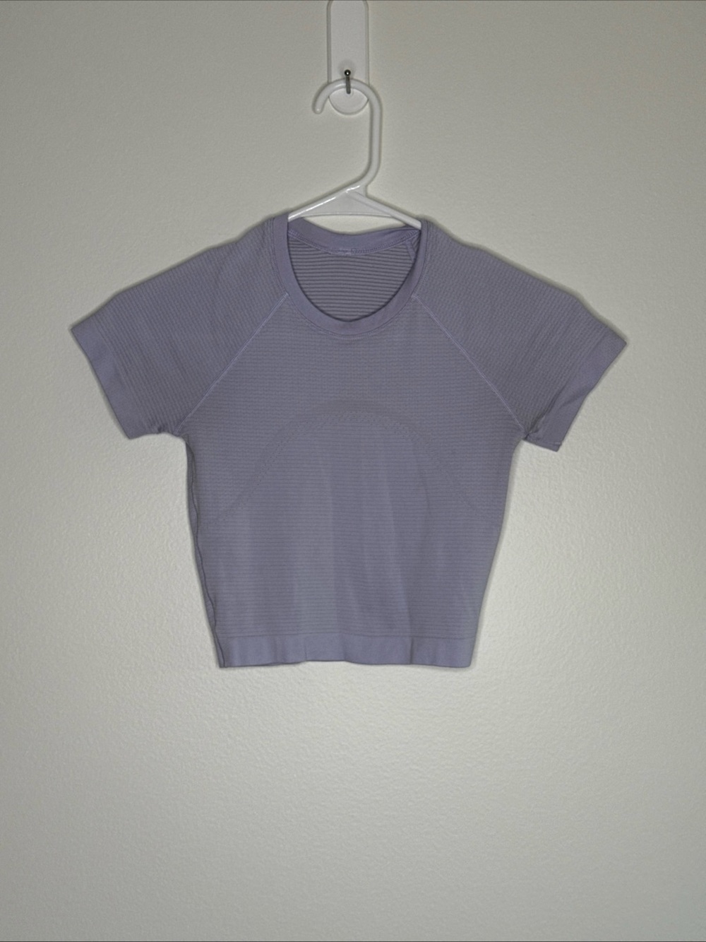lululemon Swiftly Tech Cropped Short Sleeve Shirt 2.0 Lavender Size 2